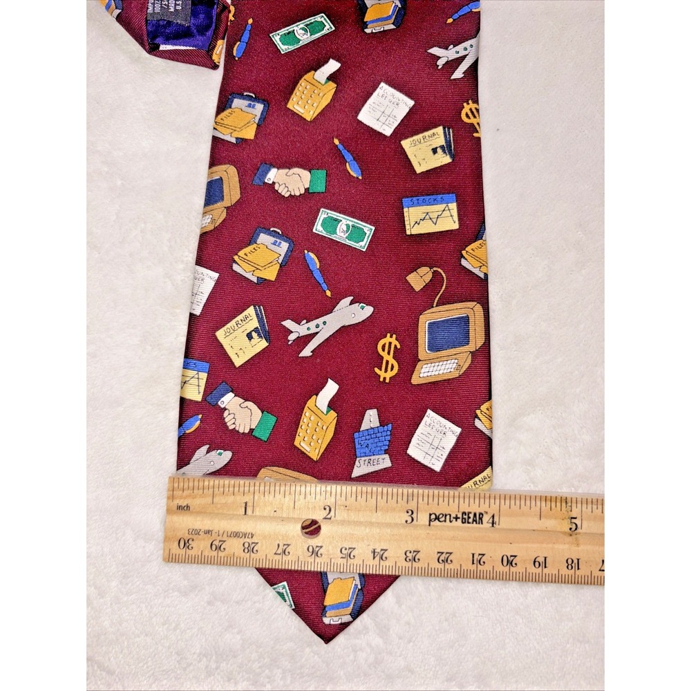 Save the Children Tie Kids View of Business Cara Age 16 100% Silk Novelty - Picture 5 of 6